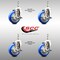 Service Caster 4 Inch 316SS Blue Polyurethane Swivel 10mm Threaded Stem Caster Set Brake SS316TS20S414-PPUB-BLUE-TLB-M1015-4 - alternate 5